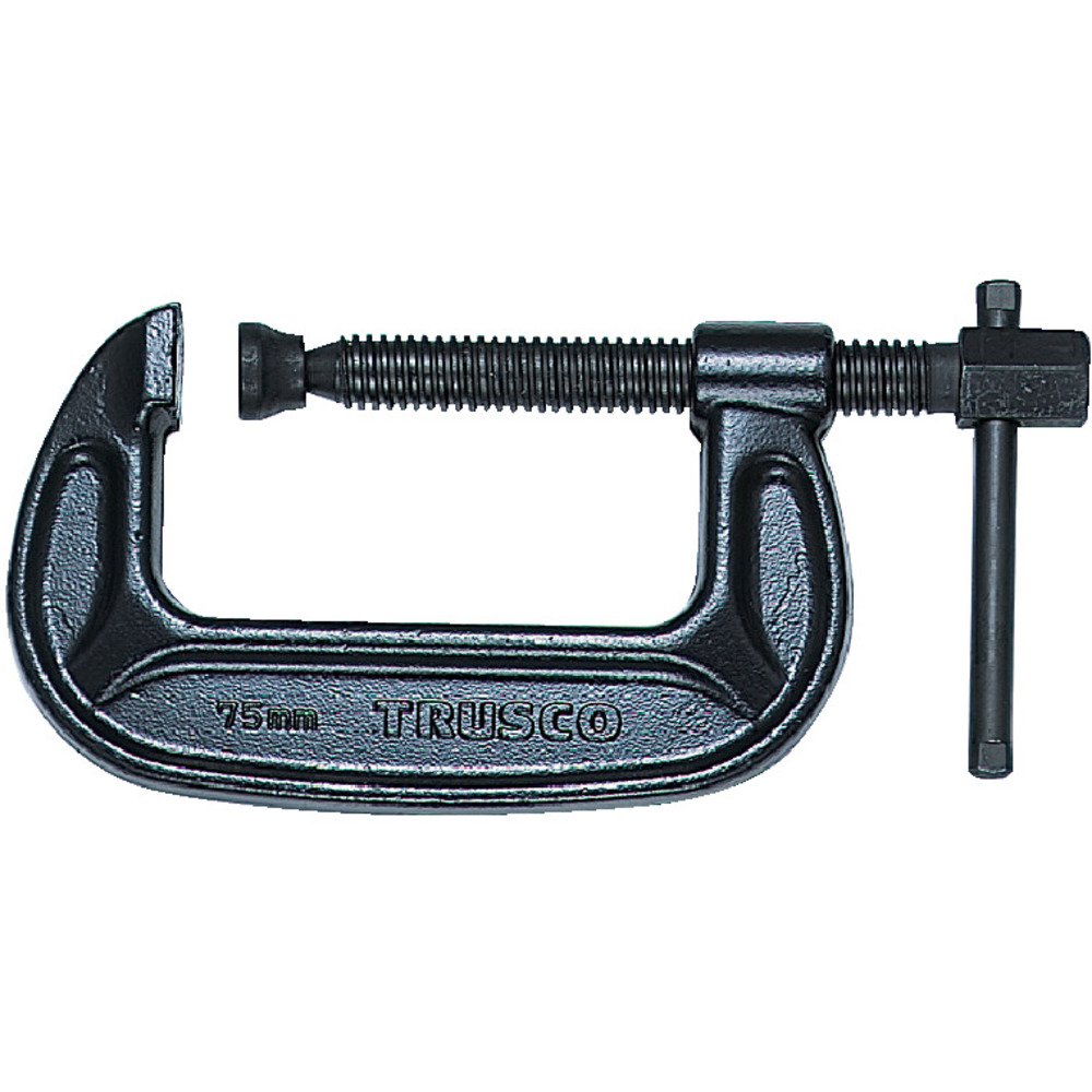 TRUSCO TBC-75 Heavy Duty C-Clamp - 3 Inch Capacity, Forged Steel Construction, Woodworking & Metalworking Tool for DIY Projects and Professional Workshops