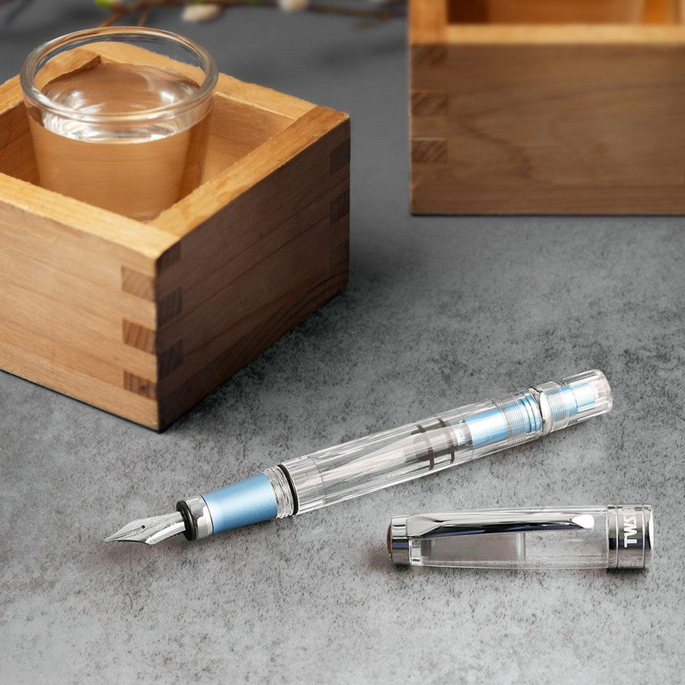 TWSBI Diamond 580AL Fountain Pen - Premium Iceberg Blue Ink Writing Instrument for Calligraphy, Journaling & Office Use