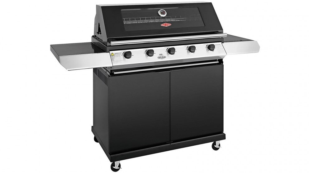 BeefEater 1200 5-Burner BBQ Grill with Side Burner - Black (BMG1251BB) | Outdoor Gas Grill for Backyard, Patio & Camping Cooking
