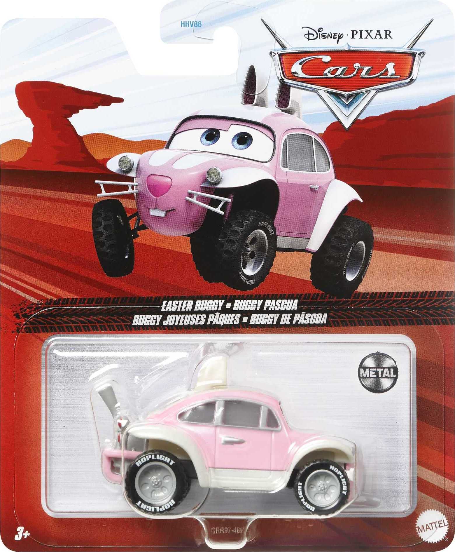 Disney Cars Easter Buggy Miniature Collectible Racecar Toy - Lightning McQueen Movie Replica for Kids Age 3+ | Birthday Gift, Party Favor, Easter Basket Stuffers