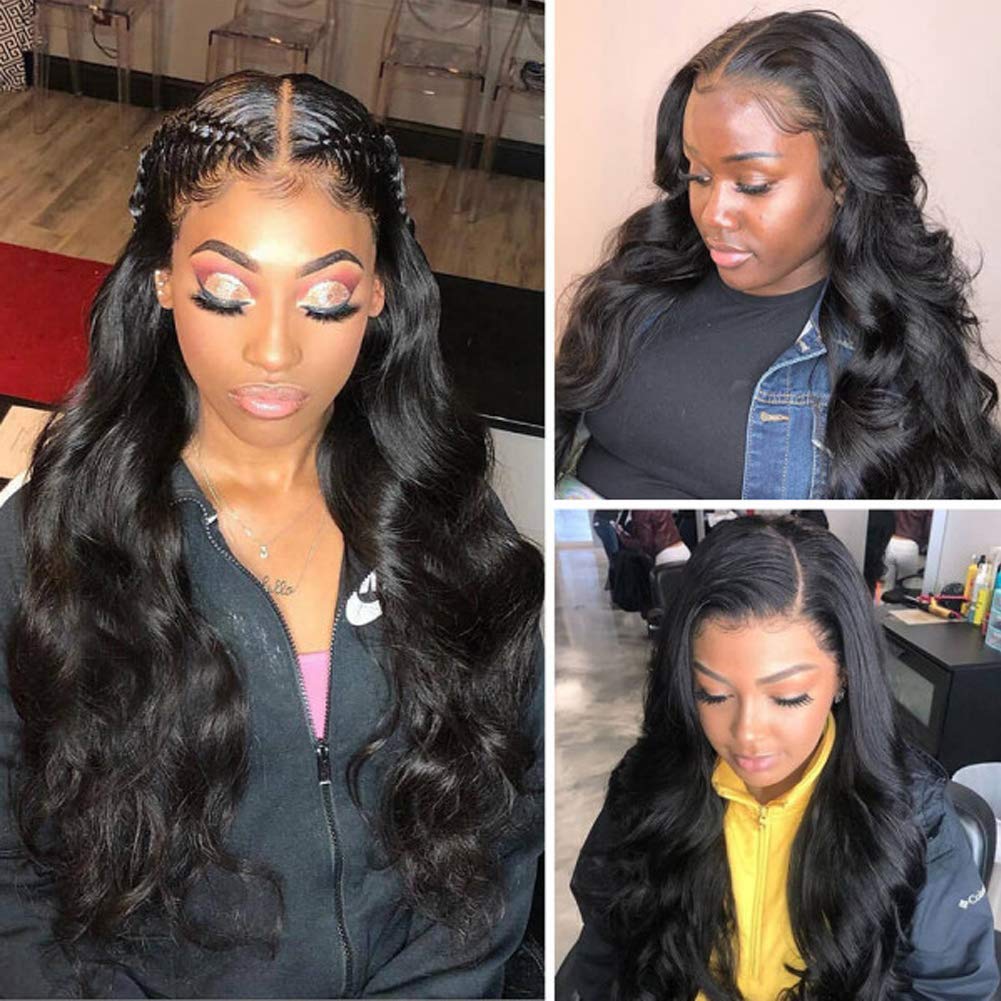 210% Density 13x6 HD Transparent Lace Front Wig - Human Hair Body Wave 26 Inch Glueless Lace Frontal Wig with Baby Hair & Pre-Plucked Hairline for Black Women | Perfect for Daily Wear, Special Occasions & Protective Styling