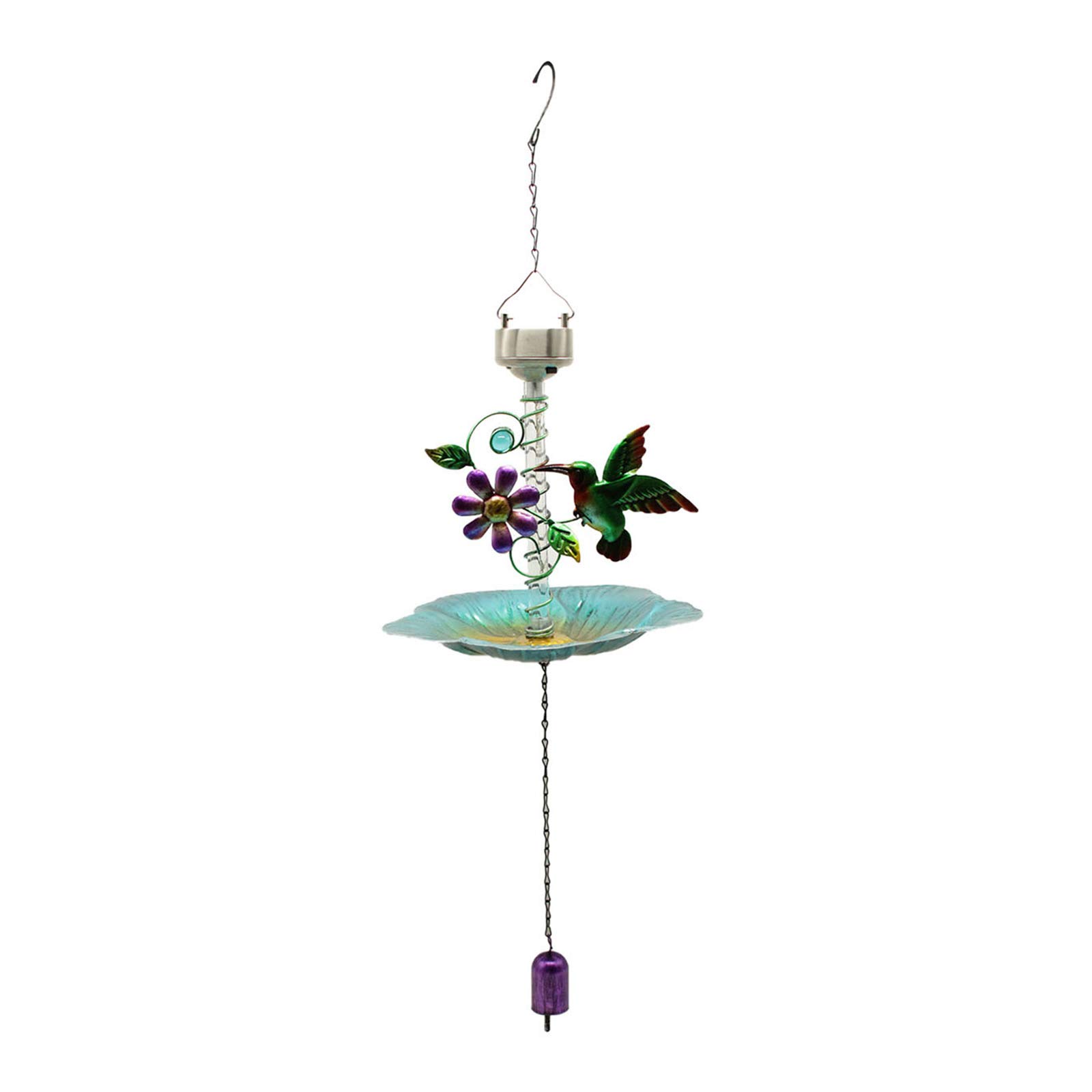 Solar Powered Wild Bird Feeder with Hanging Tray - Automatic Bird Food Dispenser for Garden, Patio & Balcony | Attract Birds with Eco-Friendly Solar Bird Feeder for Outdoor Decoration & Wildlife Watching