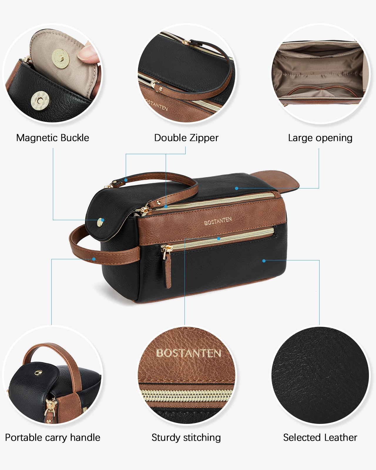 Stylish Travel Toiletry Bag for Women & Men - Waterproof Cosmetic Makeup Organizer | Perfect for Gym, Vacation & Business Trips