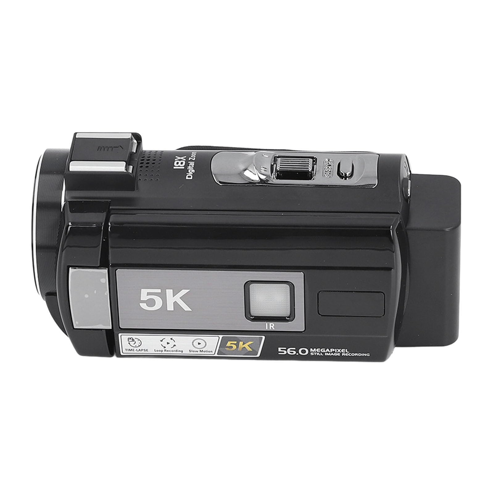 5K Vlogging Camera with 56MP, Autofocus & 18x Digital Zoom - WiFi Enabled 180° Rotatable Screen for YouTube, Travel & Family Photography