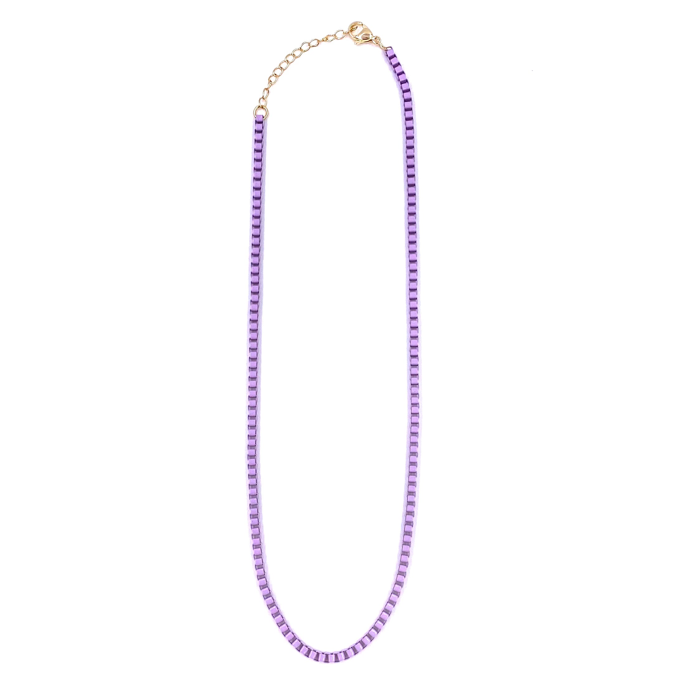 Ashley Gold Stainless Steel Neon Enamel Pendant Necklace for Women - Trendy Layering Jewelry for Parties, Date Night & Everyday Wear