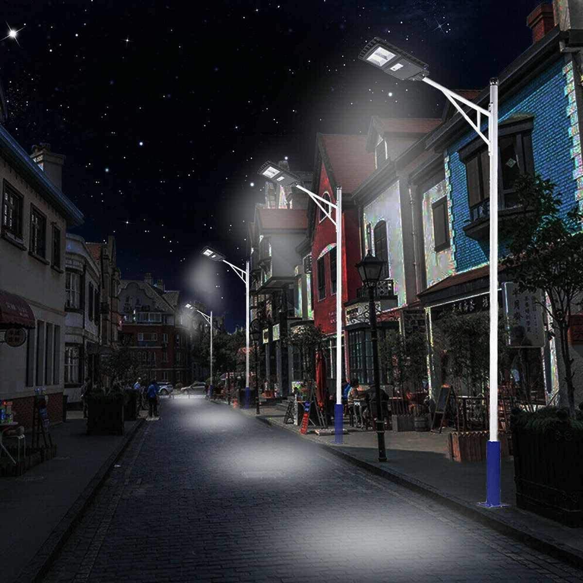 1000W Solar Motion Sensor Street Light - LED Outdoor Security Lighting with Human Body Detection & Remote Control - Perfect for Driveways, Gardens, and Pathways