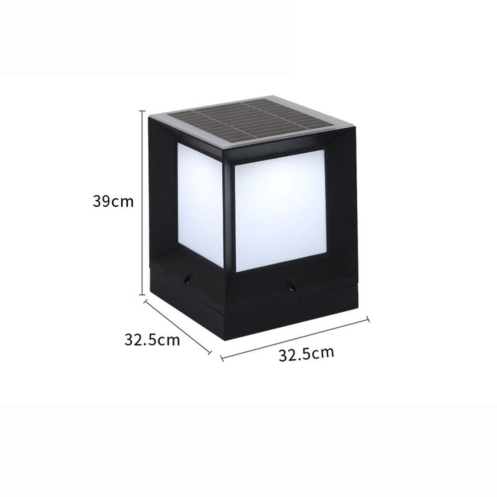 Solar Powered Outdoor Garden Lights - Waterproof Column Fence & Gate Pillar Lights for Villa, Community, Exterior Wall - Retro Industrial Style (Size XL) - Perfect for Pathways, Driveways, and Landscape Lighting