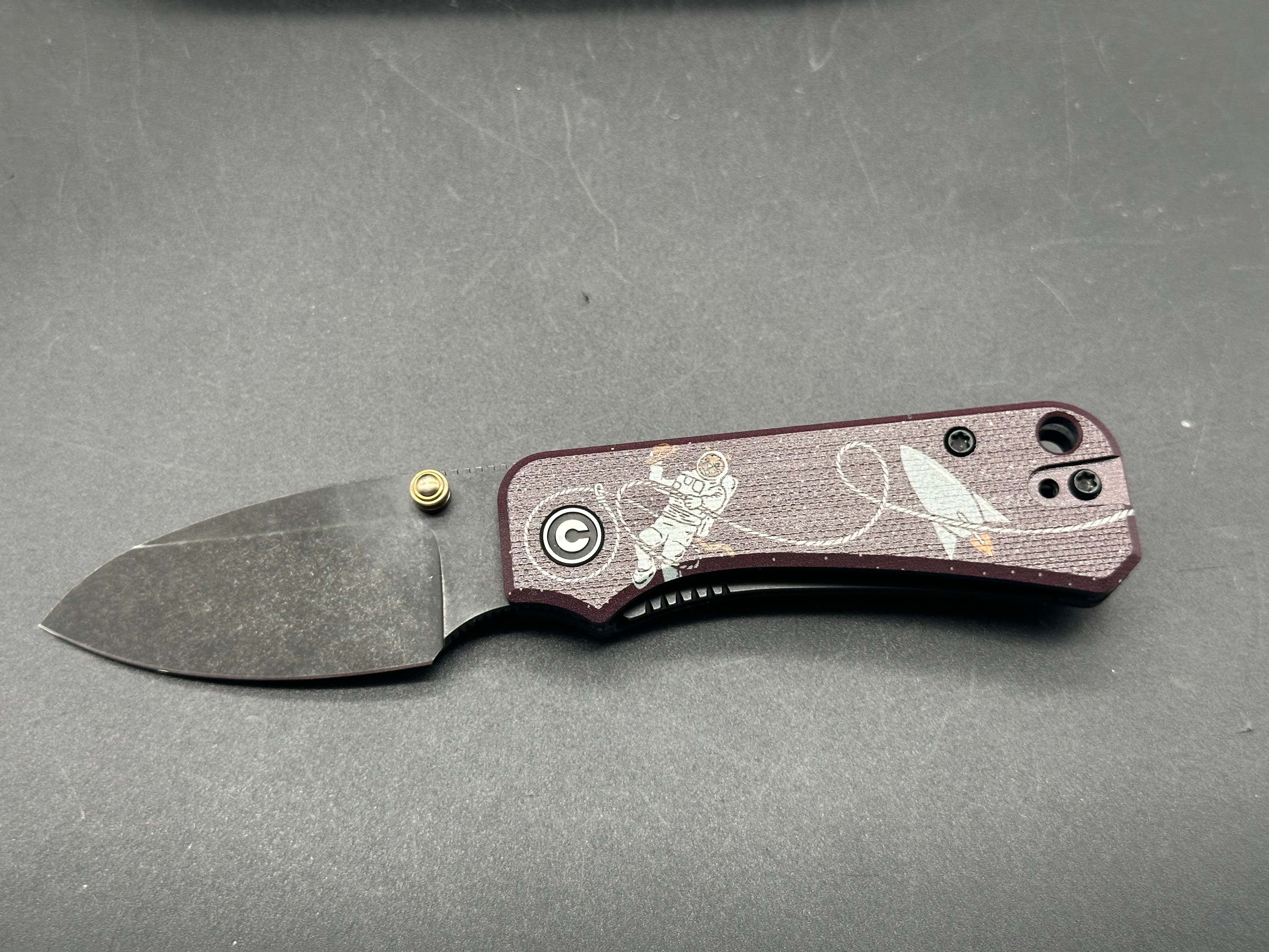 Civivi Baby Banter Folding Pocket Knife - Nitro-V Steel Blade with Space Kitty Scales - EDC Knife for Everyday Carry, Camping & Outdoor Adventures