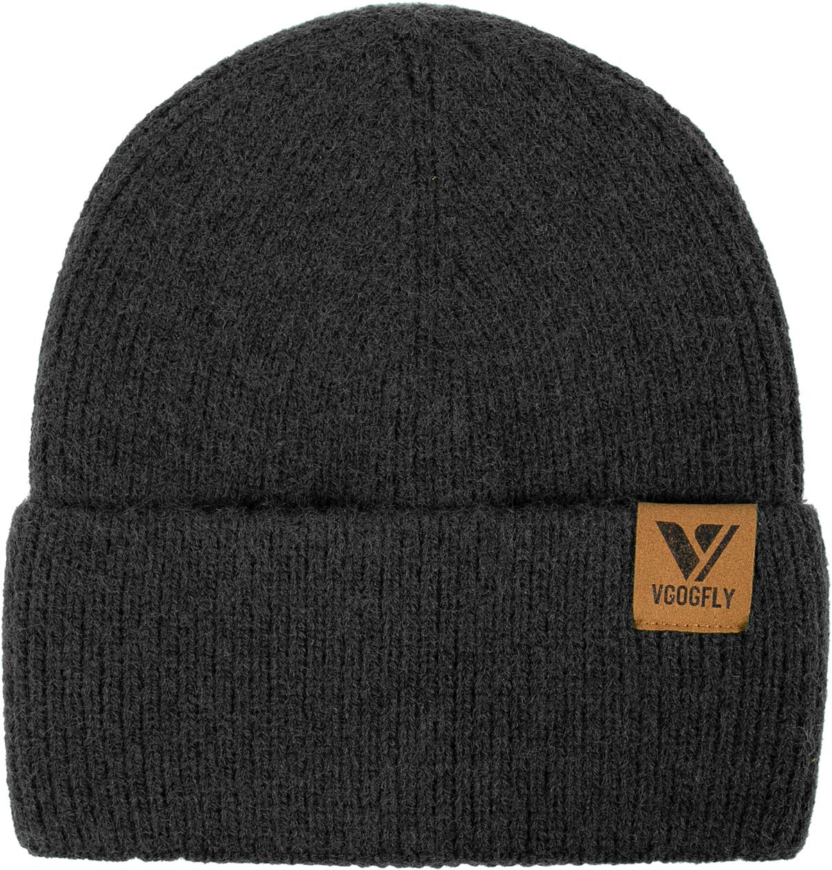 Vgogfly Men's & Women's Slouchy Knit Beanie - Warm Winter Skull Cap with Striped & Plain Options - Cozy Cuffed Stocking Hat for Cold Weather | Perfect for Skiing, Snowboarding & Outdoor Activities