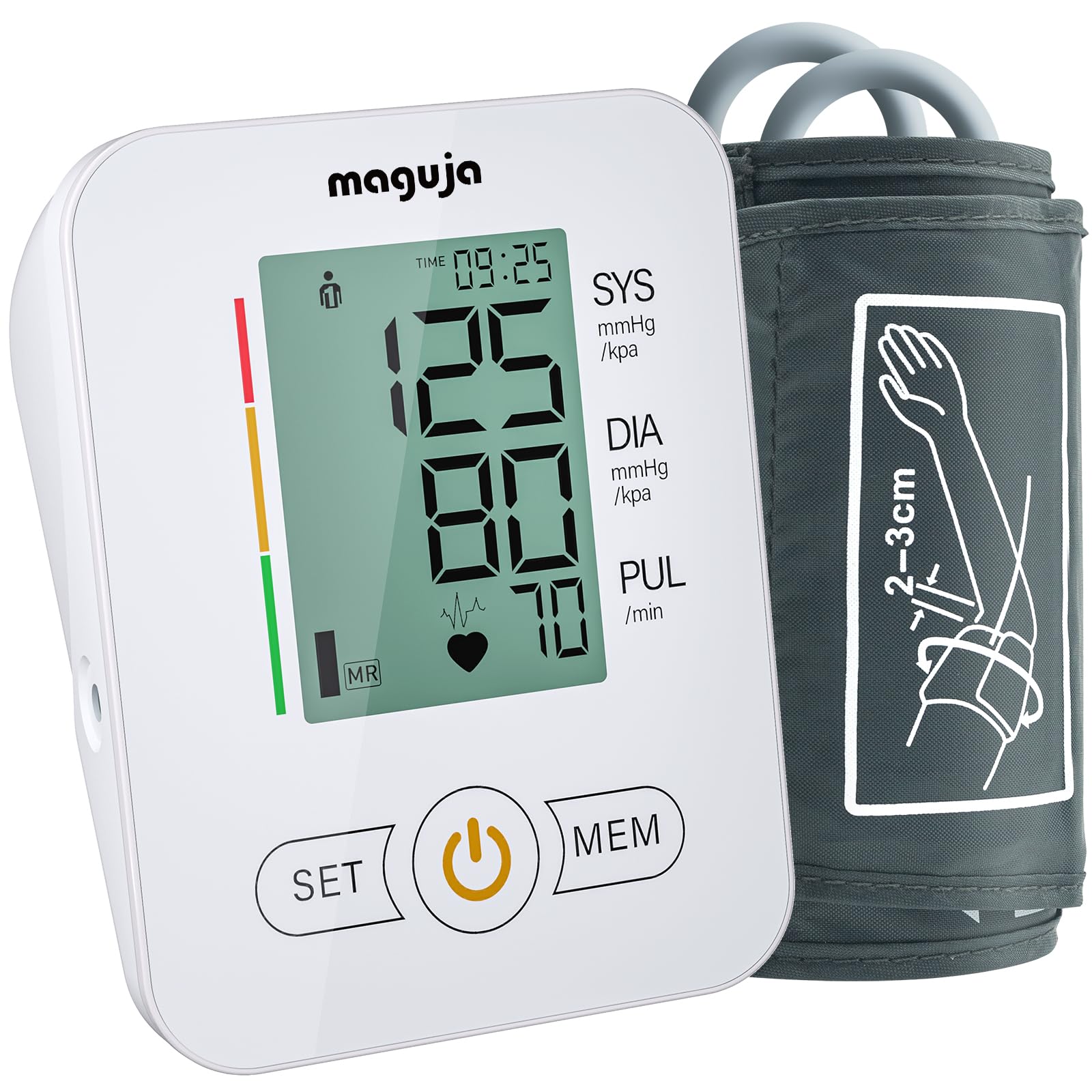 **Maguja Automatic Upper Arm Blood Pressure Monitor - Digital BP Machine with Adjustable Cuff for Home Use, Accurate & Portable - Ideal for Daily Health Tracking & Senior Care**