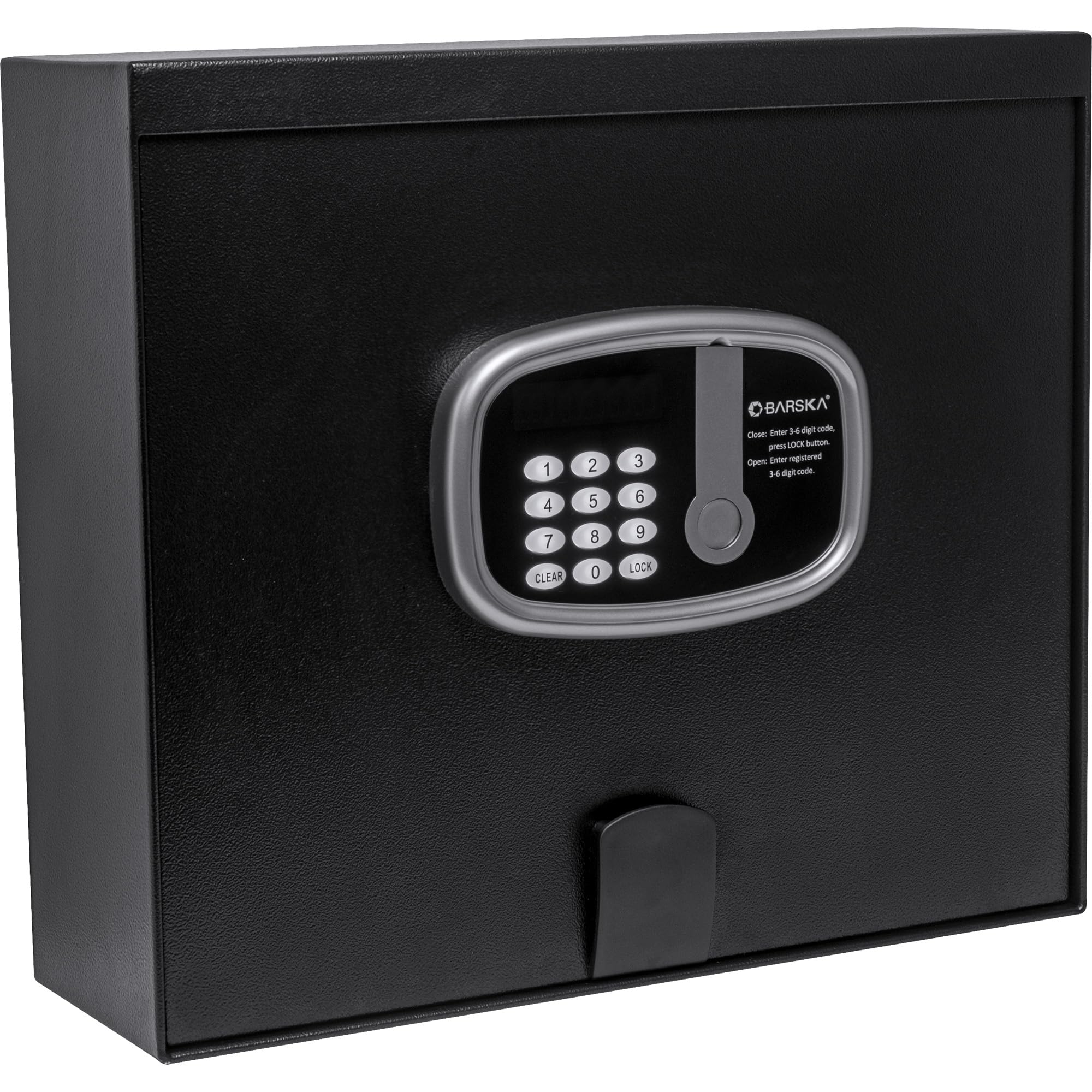 Barska Digital LED Keypad Hotel Safe with Motorized Locking Bolts & Interior Light - Secure Home Office, Hotel Documents, Jewelry and Valuables - Ideal for Travel, Business & Personal Storage