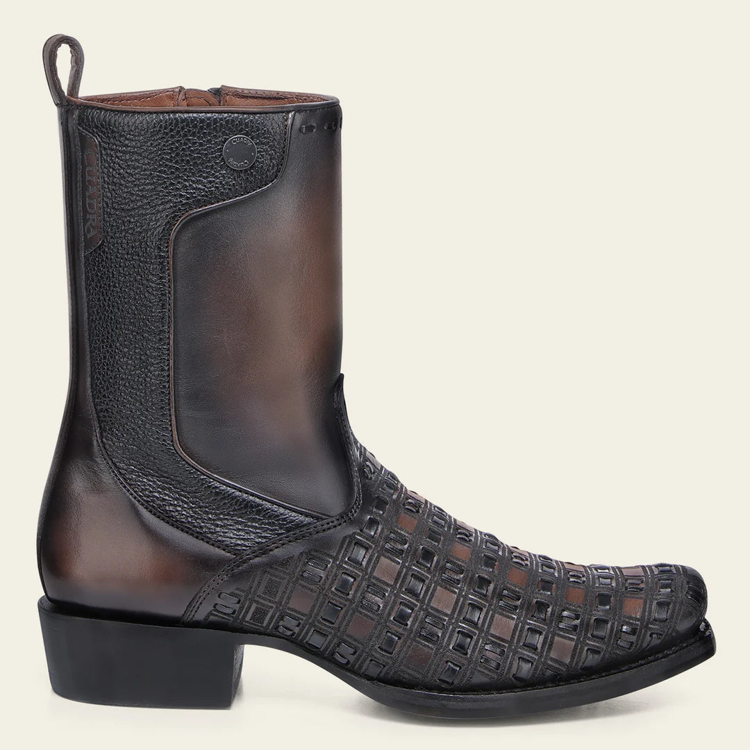 **Cuadra Men's Chocolate Cowhide Leather Cowboy Boots – Stylish Western Dress Boots for Rodeo, Country Music & Casual Wear**