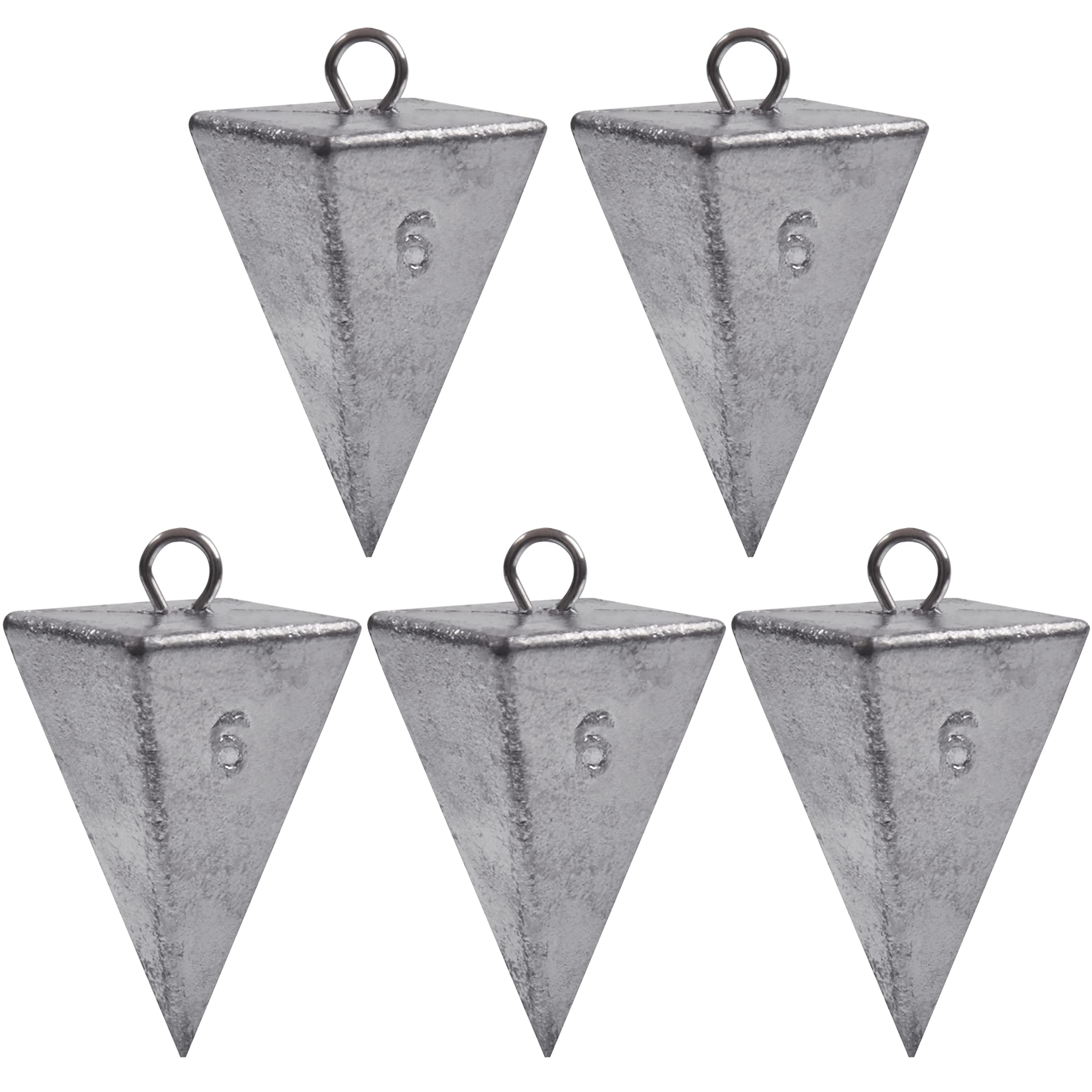 Pyramid Sinker Fishing Weights 1oz-8oz - Heavy Duty Surf & Saltwater Fishing Gear Tackle for Ocean Beach Casting | Ideal for Surf Fishing, Pier Fishing, and Offshore Angling