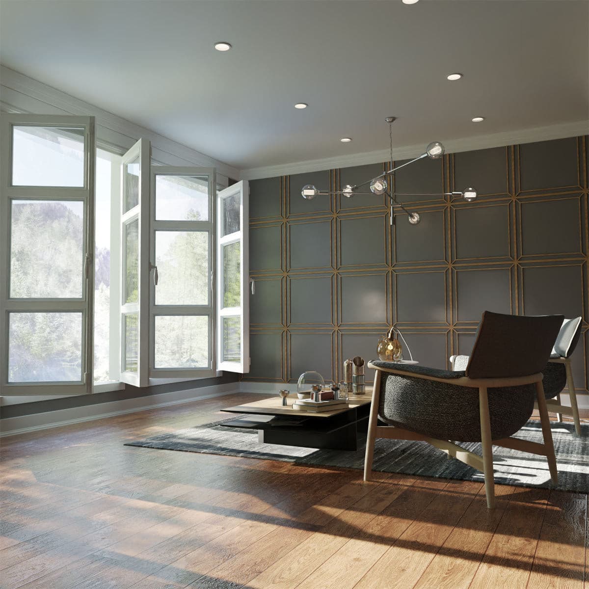Fairplay Decorative Fretwork Wall Panels - Elegant Laser Cut Wooden Room Dividers & Home Decor for Living Room, Bedroom, Office - Perfect for Modern Interior Design & Space Partitioning