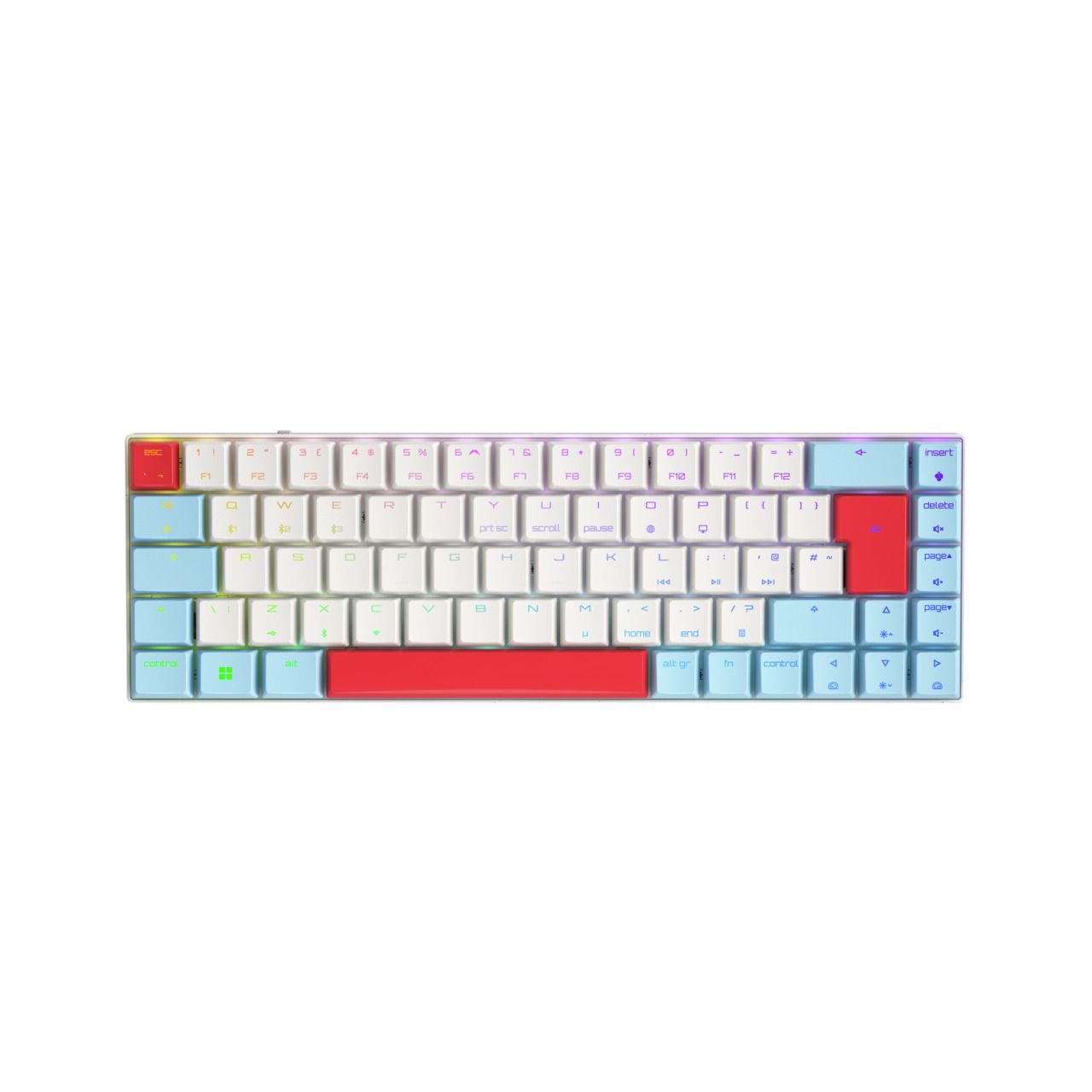 CHERRY MX LP 2.1 Compact Wireless Mechanical Gaming Keyboard - Ultra-Thin Low Profile RGB Backlit for PC, Mac, PS5 - Perfect for Esports, Office Work & Home Gaming Setup