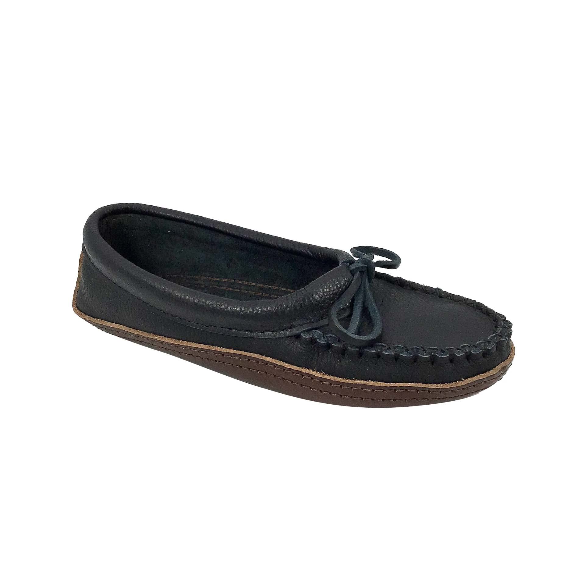 Bastien Industries Women's Moose Hide Leather Ballet Moccasins - Heavy Oil Tan Sole, Comfortable Earthing Shoes for Indoor/Outdoor Wear, Yoga, and Relaxation