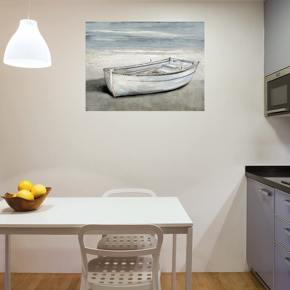 Beached Fine Art Canvas Wall Decor by Artist Mark Chandon - 46x35 Inch Ready-to-Hang Painting for Living Room, Bedroom, Office & More - Coastal Home Decor Perfect for Beach Houses & Nautical Themed Interiors