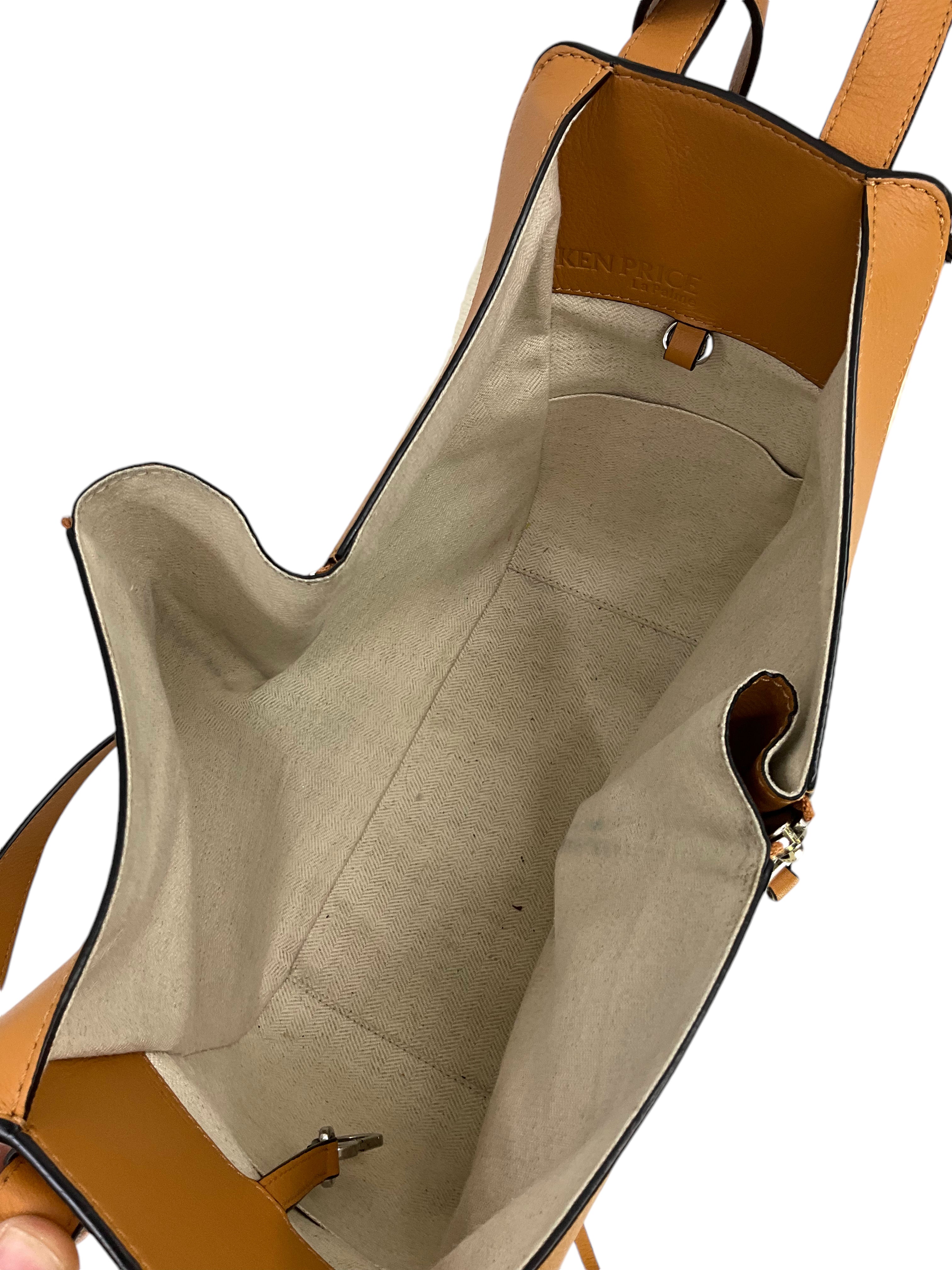 LOEWE Ken Price Printed La Palme Leather & Canvas Hammock Bag - Stylish Crossbody Shoulder Bag for Women, Perfect for Travel, Shopping & Daily Use