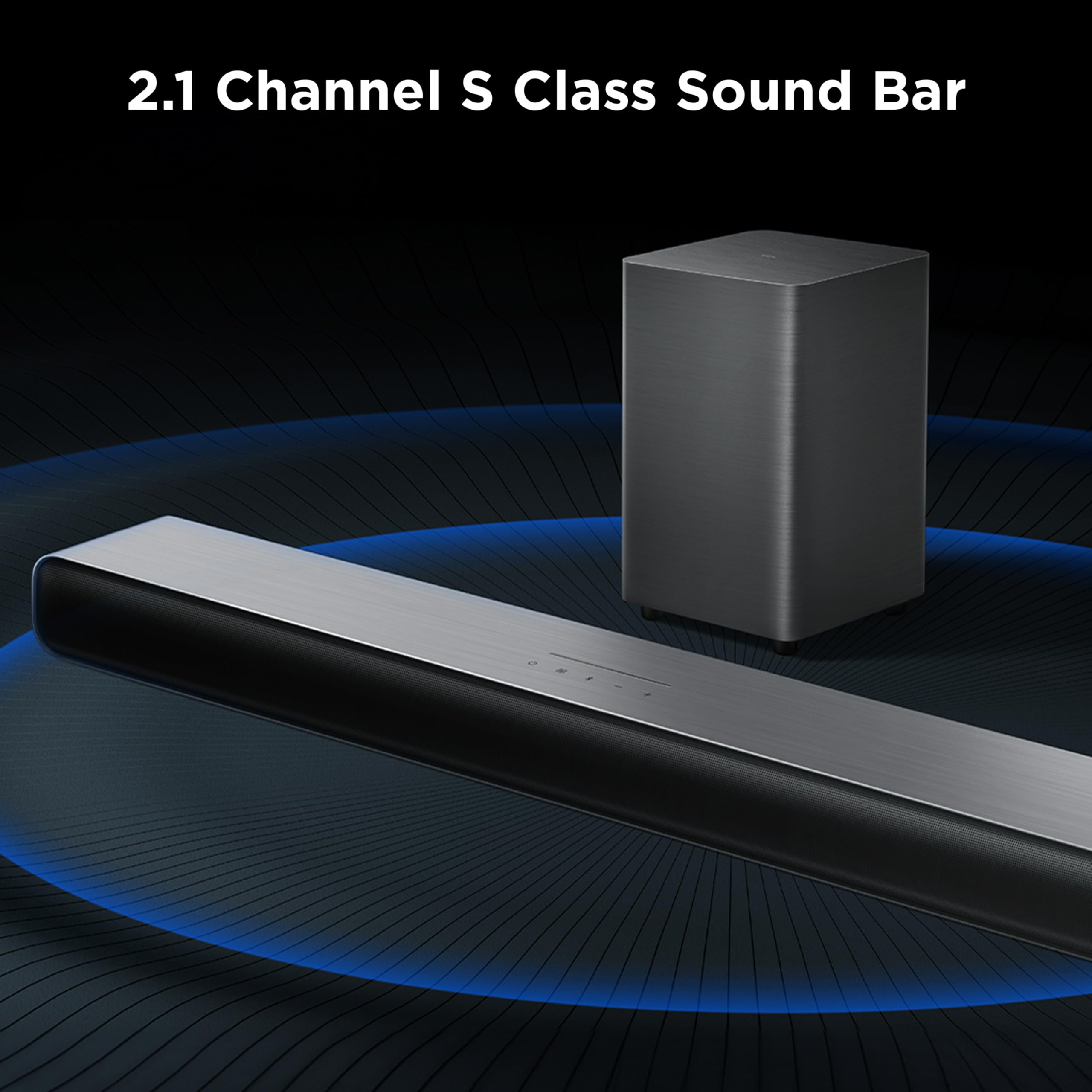 TCL S55H S Class 2.1 Channel Sound Bar with Dolby Atmos & DTS Virtual:X - Wireless Subwoofer, Bluetooth Streaming, Auto Room Calibration - Perfect for Home Theater, Gaming & Movie Nights