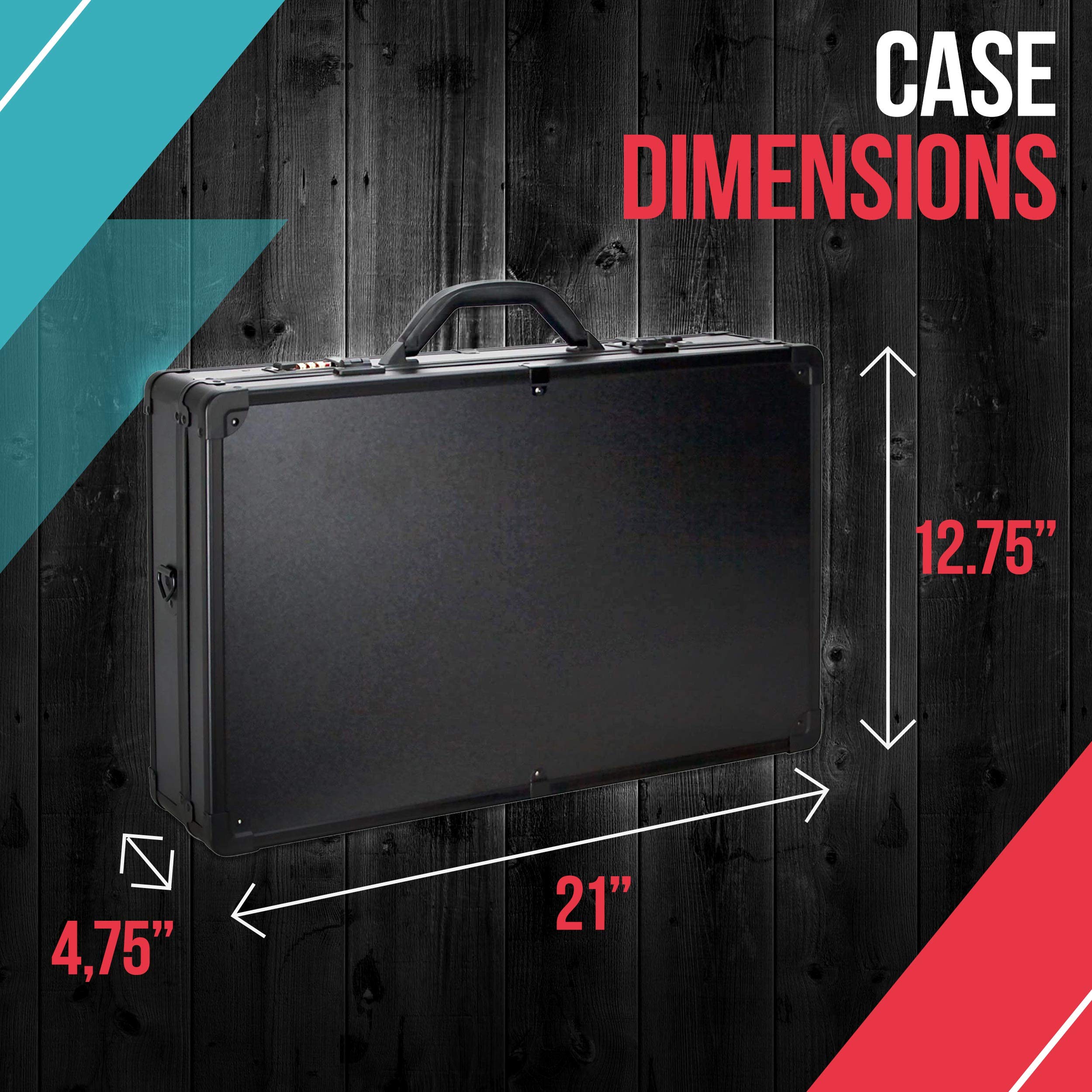 VER Beauty Professional Barber Case - Portable Travel Stylist Tool Organizer with NumLock System | Black Matte Storage Box for Clippers, Trimmers, Shears, Scissors & Styling Tools | Perfect for Salon Professionals & Mobile Barbers