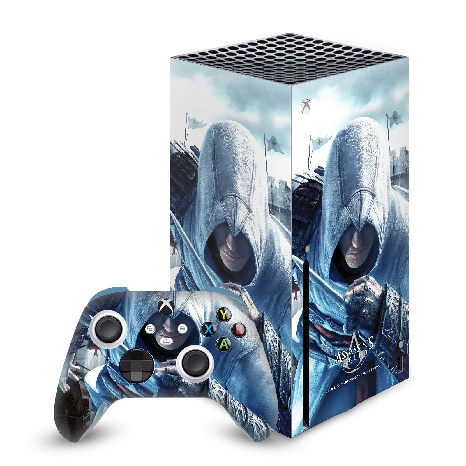 Officially Licensed Assassin's Creed Altaïr Hidden Blade Vinyl Sticker & Gaming Skin Case Cover for Xbox Series X Console & Controller Bundle - Perfect for Gamers & Collectors