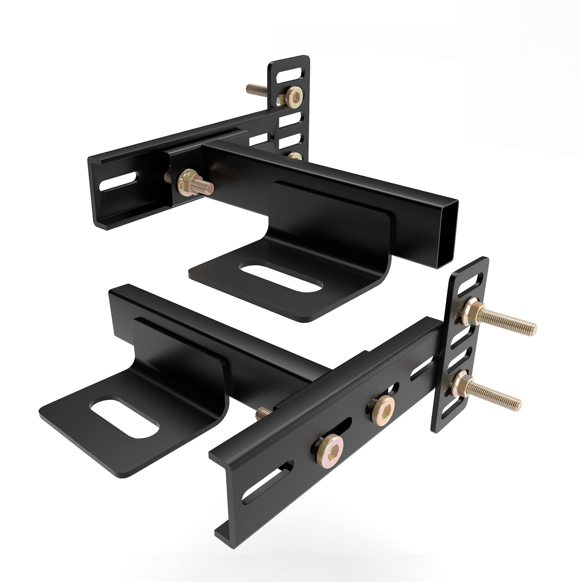 Ogonbrick Universal Headboard Brackets for Metal Bed Frame - Adjustable Wall Mounting Kit Fits Twin, Full, Queen & King Size Beds (Black) | Easy Installation for Bedroom, Guest Room & Dorm Decor