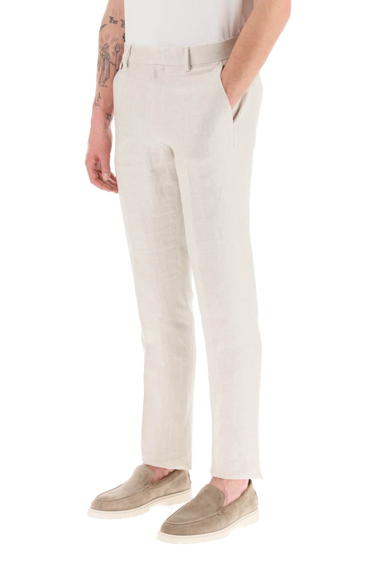 Agnona Women's 5-Pocket Linen Pants - Comfortable Summer Casual Trousers for Travel & Outdoor Activities