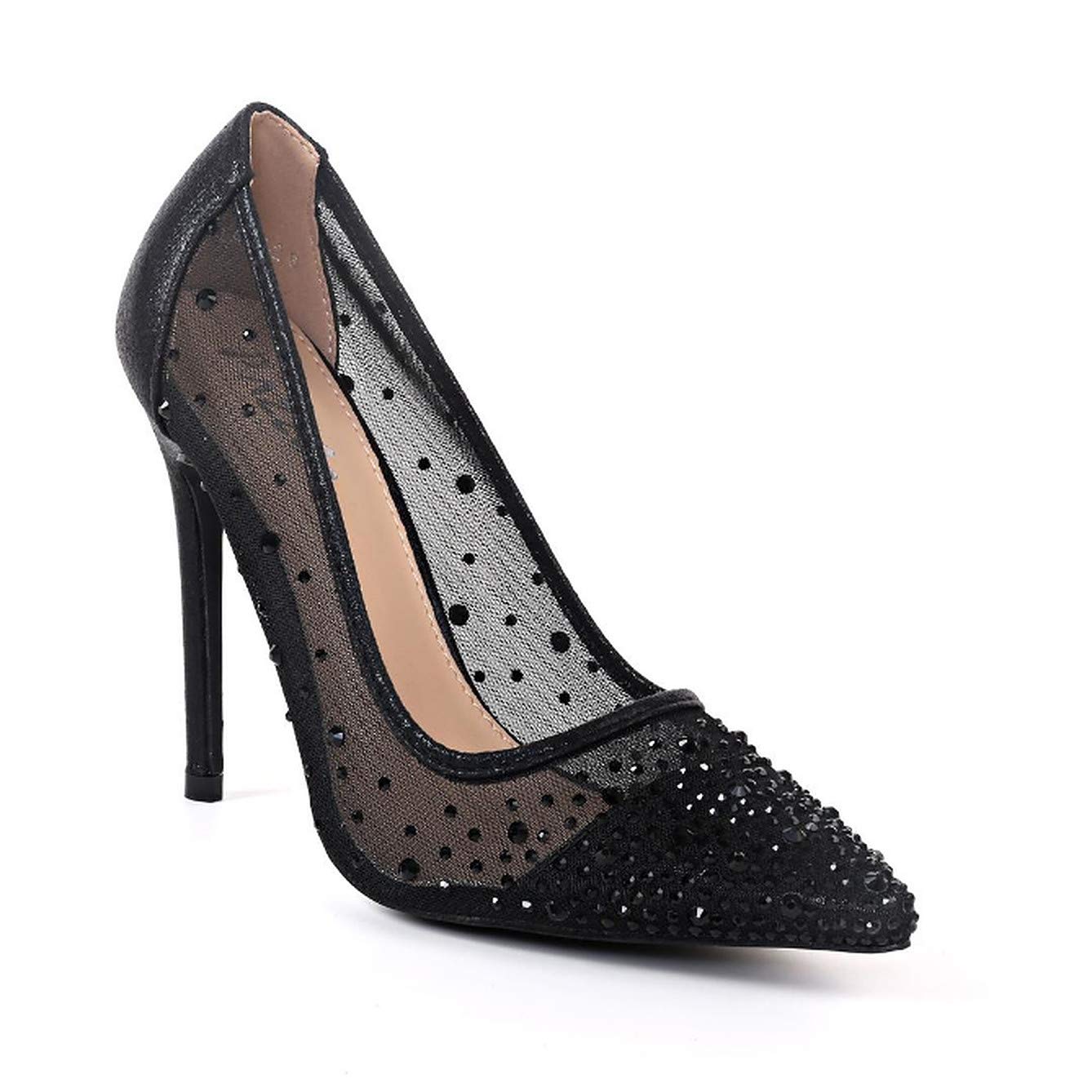 Sparkling Rhinestone Pointed Toe High Heels for Women - Elegant Transparent Party & Wedding Pumps | Perfect for Prom, Evening Gala, Bridal Shower & Special Occasions