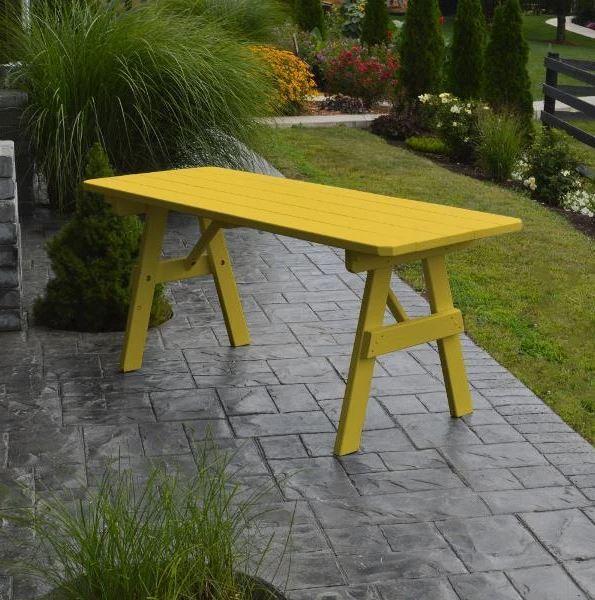 Solid Yellow Pine Wood Traditional Dining Table - Black Finish | Farmhouse & Rustic Home Decor for Kitchen, Dining Room, or Outdoor Patio
