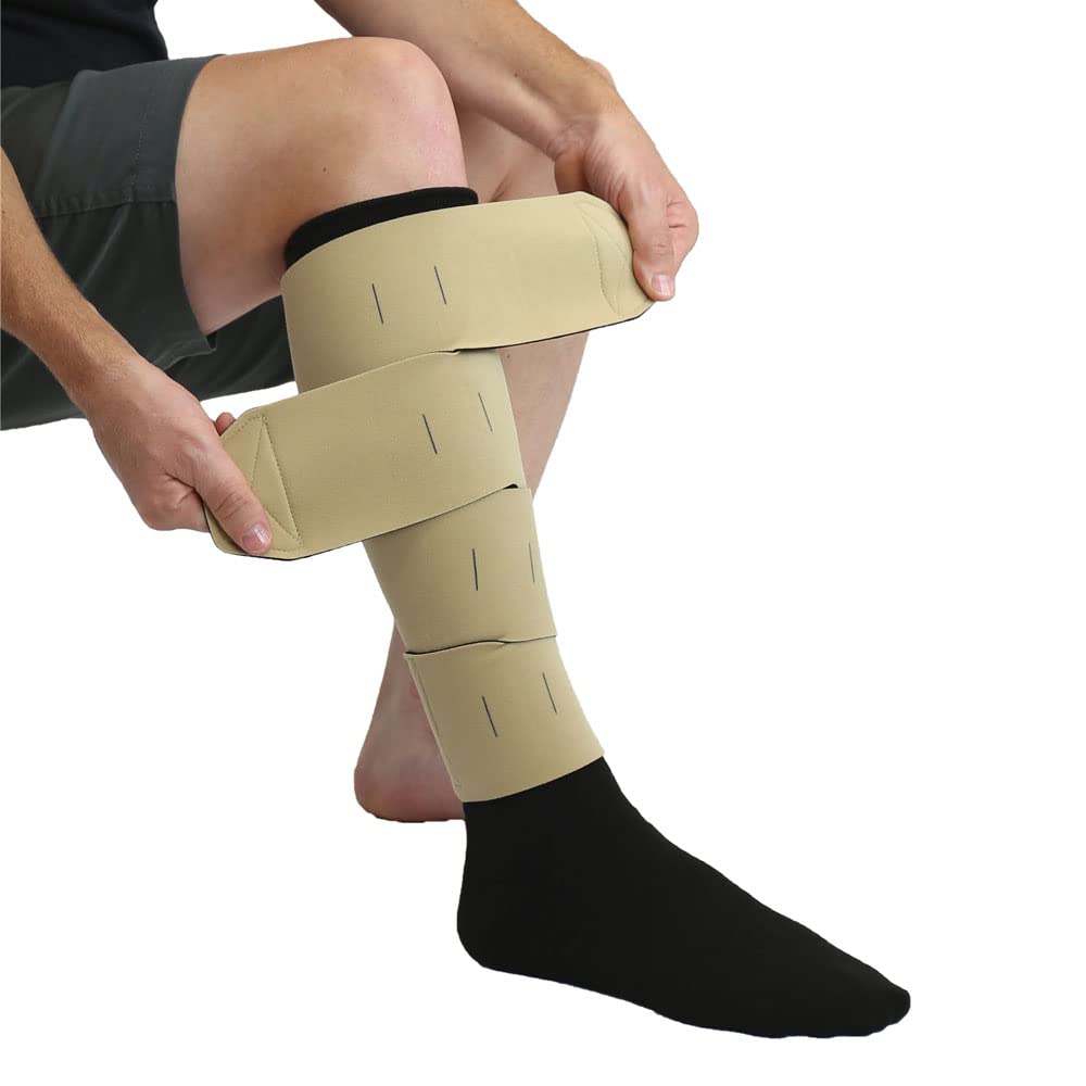 CircAid Juxtafit Premium Adjustable Lower Leg Compression Wrap - Lymphedema & Edema Support Sleeve for Swelling Relief, Post-Surgery Recovery & Active Lifestyle