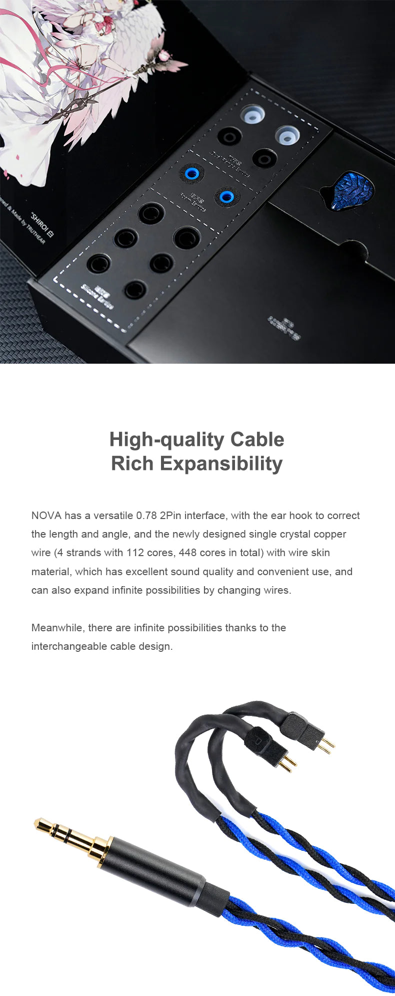 TRUTHEAR NOVA 1DD+4BA Hybrid Driver In-Ear Monitors (IEM) - High Resolution Audiophile Earphones for Music, Gaming & Studio Monitoring