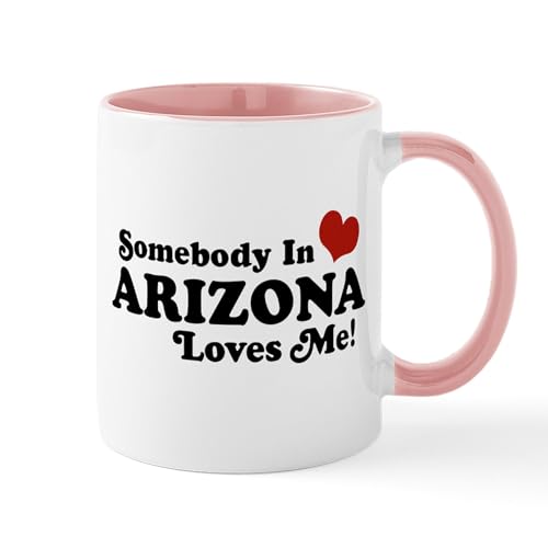 White/Pink Inside - Somebody In Arizona Loves Me Mug