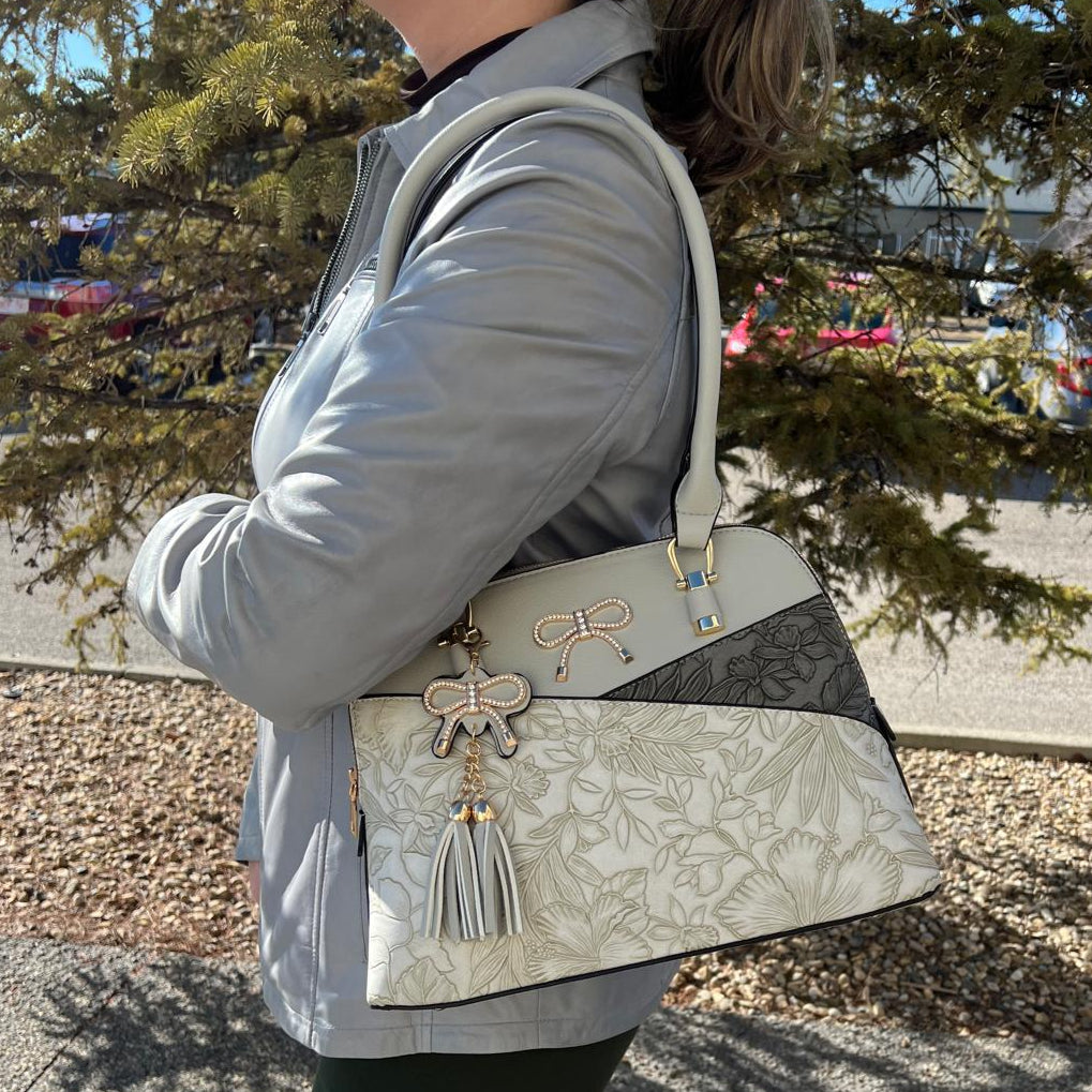Temptation Italy Floral Print 2-Handle Tote Bag - Stylish & Durable for Work, Travel & Shopping