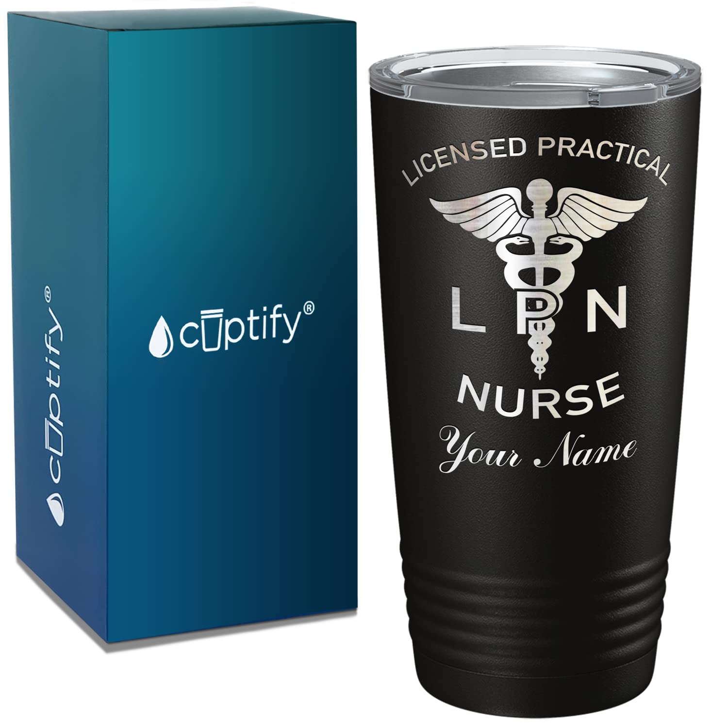Personalized LPN Licensed Practical Nurse 20oz Stainless Steel Tumbler with Lid - Insulated Travel Mug for Coffee & Tea - Perfect Gift for Nurses, Medical Professionals & Students - Great for Hospitals, Clinics & Commutes