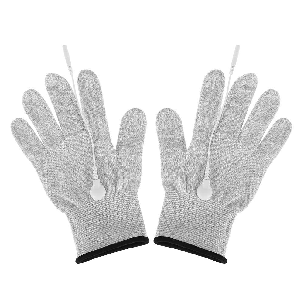 1 Pair Electrode Gloves for Electrical Shock Therapy - Conductive Fiber Pulse Massage Gloves for Pain Relief & Muscle Recovery - Perfect for Home Physical Therapy & Rehabilitation