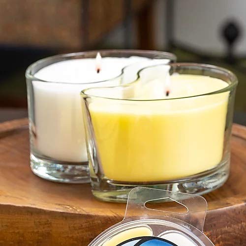 Premium Large DUOS Dual Fragrance Candles 22oz Set - Pineapple Tropics & Coconut Palm Scented Soy Wax Candles for Home, Bathroom, Bedroom Relaxation and Aromatherapy