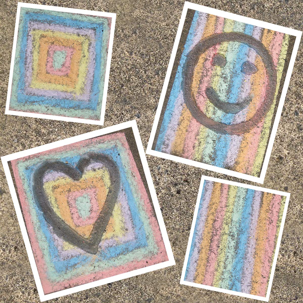 Bright Ideas PK20 10cm Giant Washable Playground Chalk - 20 White Chalk Sticks for Kids, Sidewalk, Pavement & Blackboard Drawing - Perfect for Outdoor Play, School Activities & Creative Art Projects