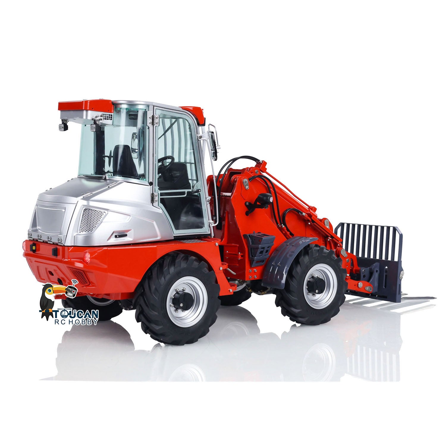 1:14 LESU RTR RC Hydraulic Telescopic Arm Loader AT1050 Fork Lift Truck Model - Assembled & Painted (478x165x221mm) - Perfect for RC Construction Enthusiasts & Collectors