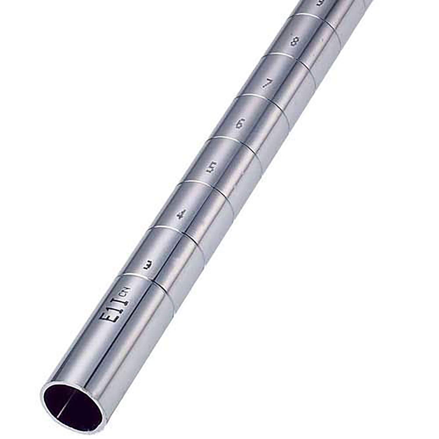 4 Pack 74 Inch Stainless Steel Posts - Heavy Duty Industrial Shelving Support for Warehouse, Retail & Garage Storage