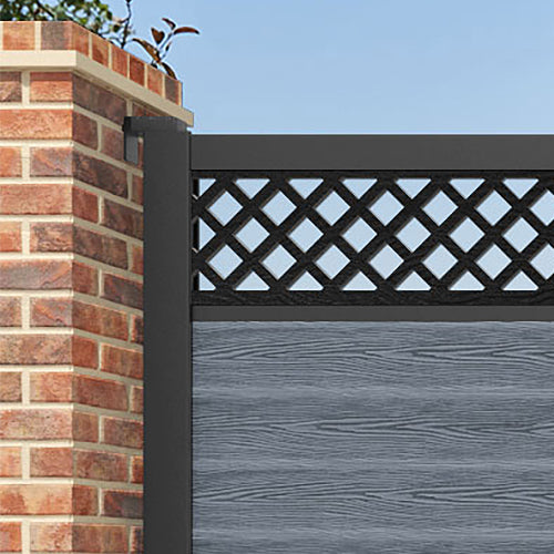 Classic Hive Straight Top Driveway Gate - Anthracite Black with Top Screen | Durable Metal Security Gate for Home, Farm & Commercial Properties