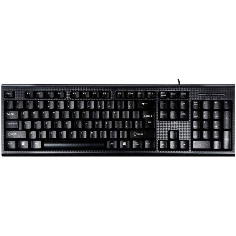 Ultra-Thin USB Wired Keyboard - Quiet Portable Computer Keyboard for Windows Laptop, PC & Notebook - Perfect for Office, Home & Gaming Use