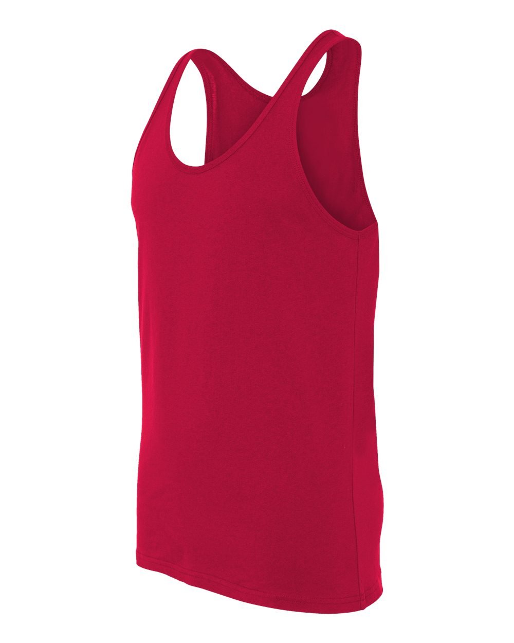 Bella Unisex Jersey Tank Top for Men & Women - Comfortable, Breathable, Soft Cotton - Large Size, Red - Perfect for Gym, Yoga, Running & Summer Outfits