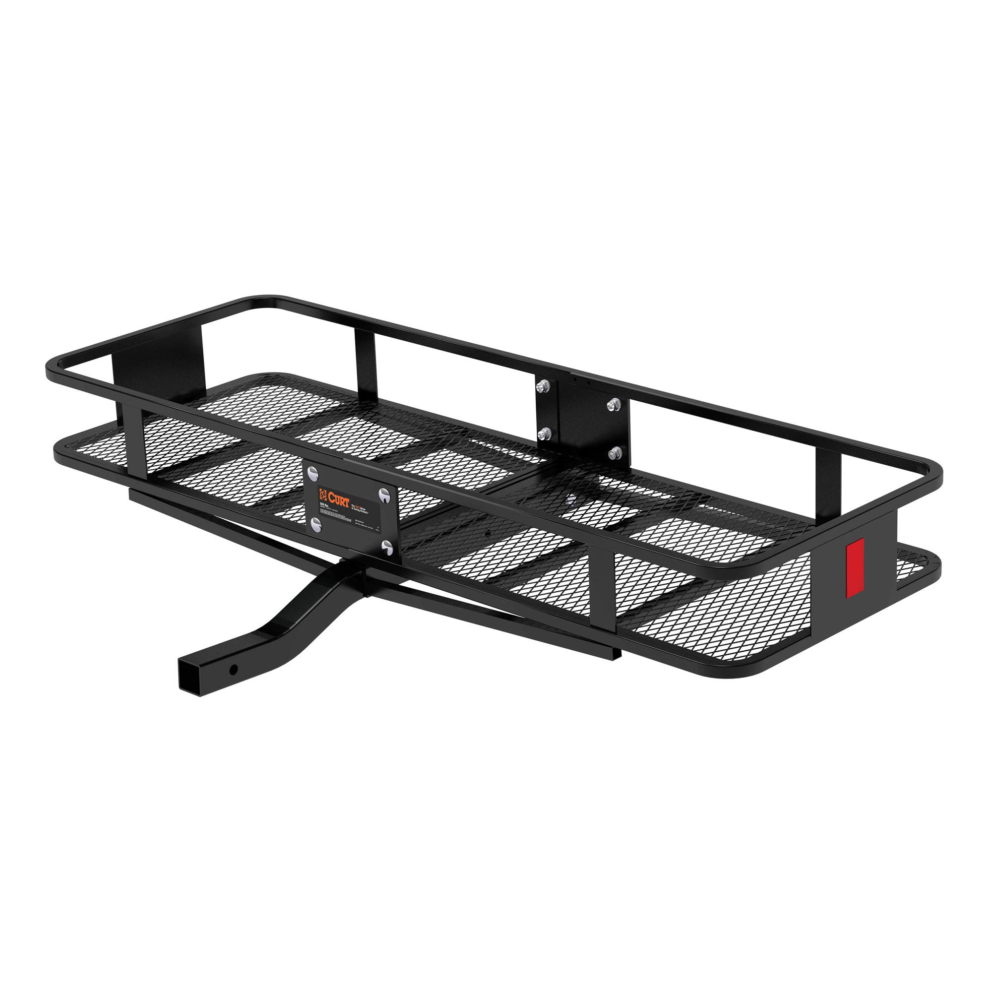 CURT 18150 60 x 20-Inch Black Steel Basket Hitch Cargo Carrier - 500 lbs Capacity, 2-in Fixed Shank - Perfect for Truck, SUV & RV Hauling | Heavy-Duty Cargo Transport for Camping, Road Trips & Outdoor Adventures