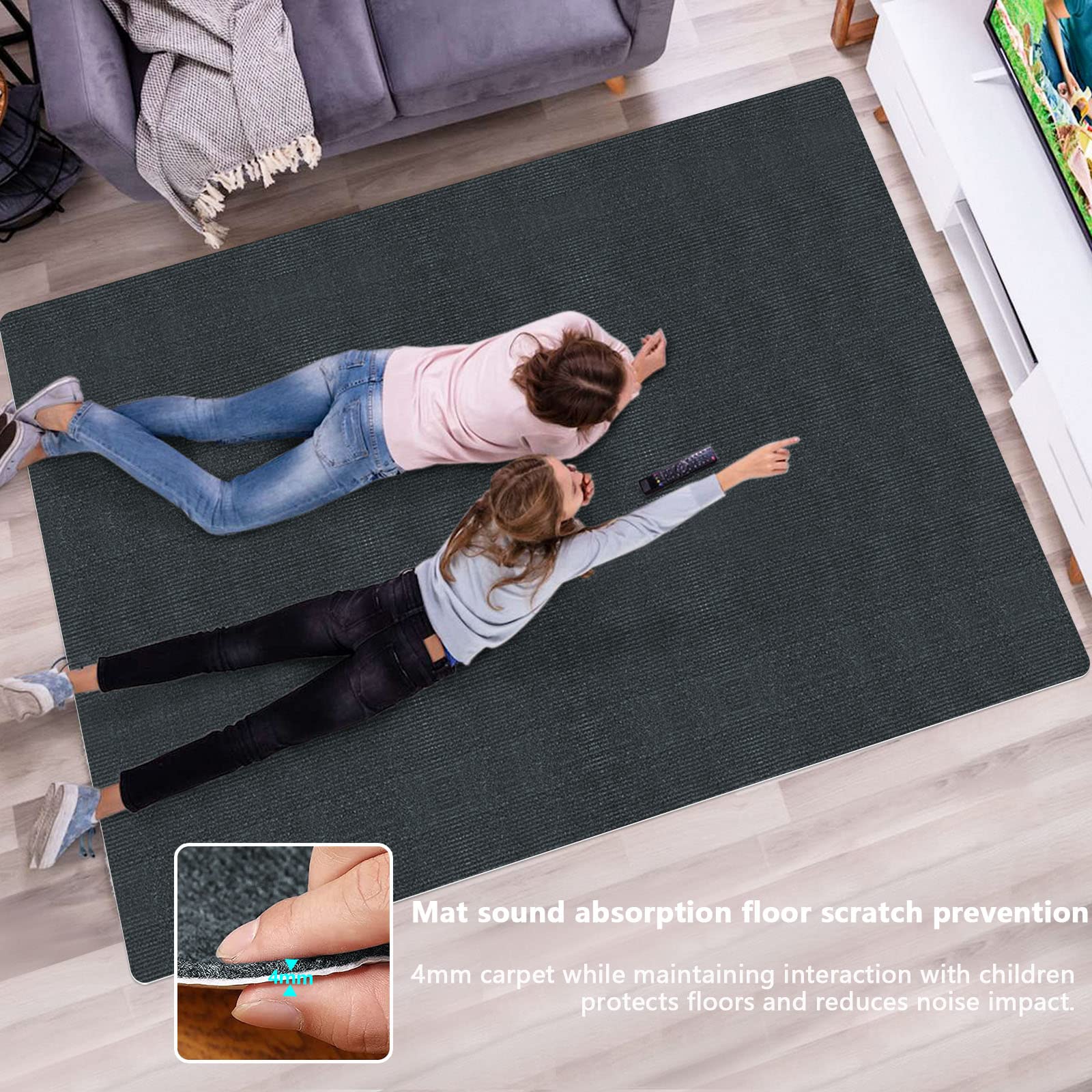 Non-Slip Office Chair Mat for Carpeted Floors - Heavy Duty Desk Chair Floor Protector for Hardwood & Carpets | Perfect for Home Office, Gaming & Workspace