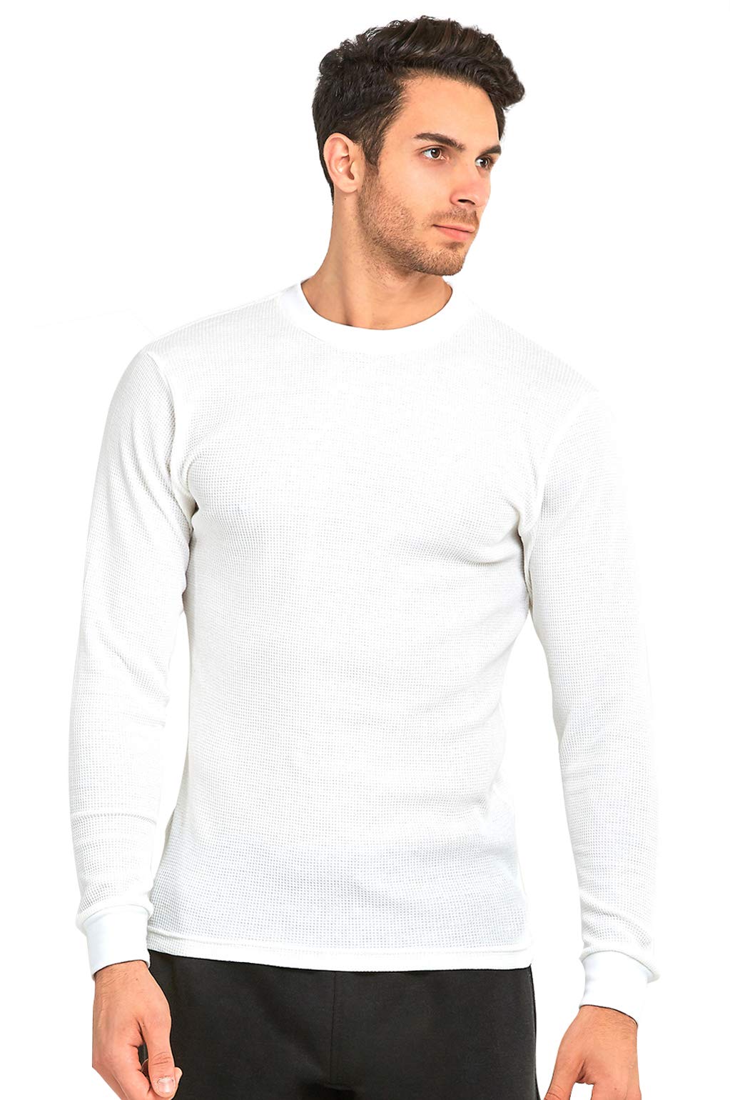 Men's Classic Waffle-Knit Thermal Top - Warm Winter Base Layer Shirt for Outdoor Activities & Cold Weather