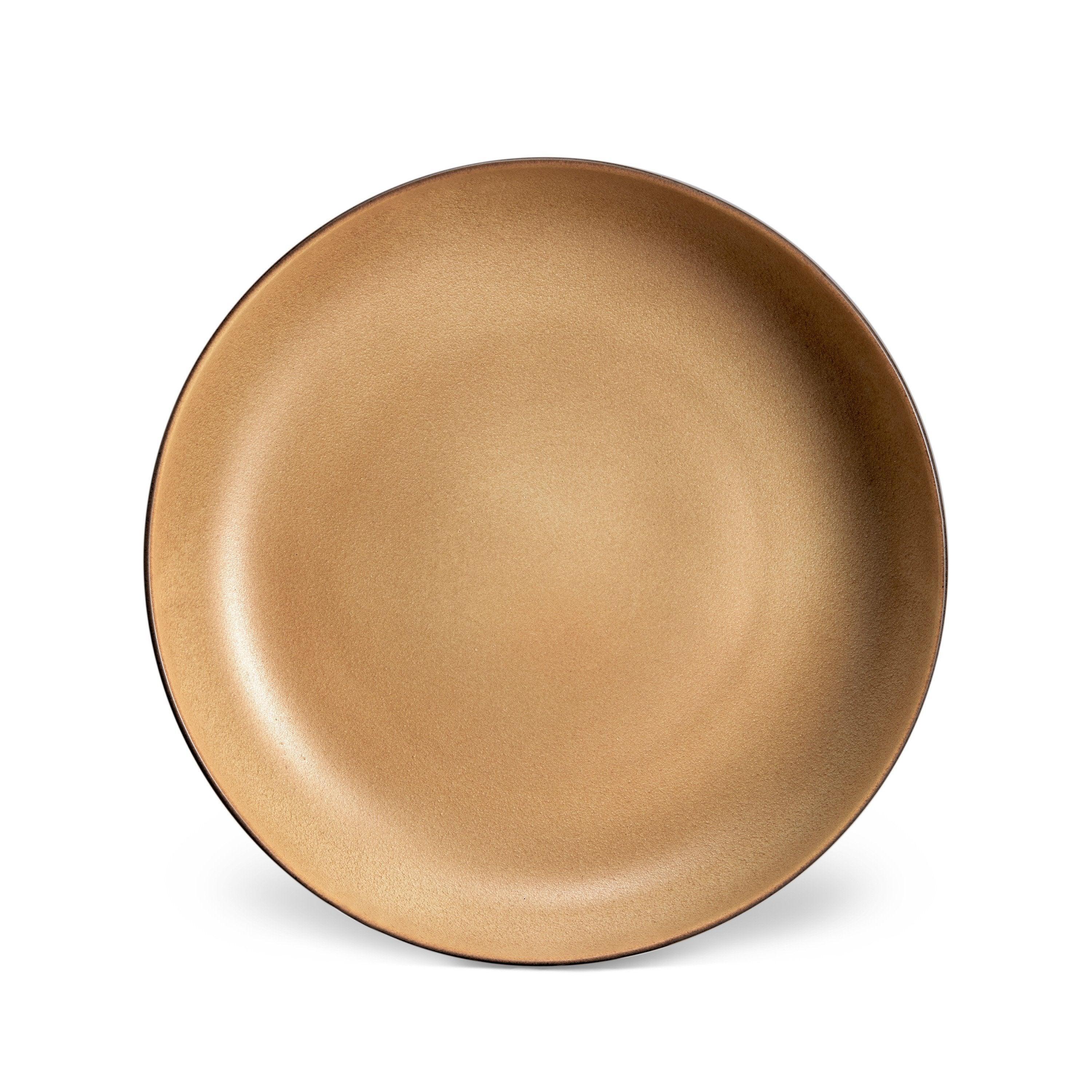 Premium Terra Cotta Coupe Bowl - Handcrafted Leather Trimmed Serving Dish for Salads, Fruits & Desserts | Elegant Tableware for Home Dining & Entertaining