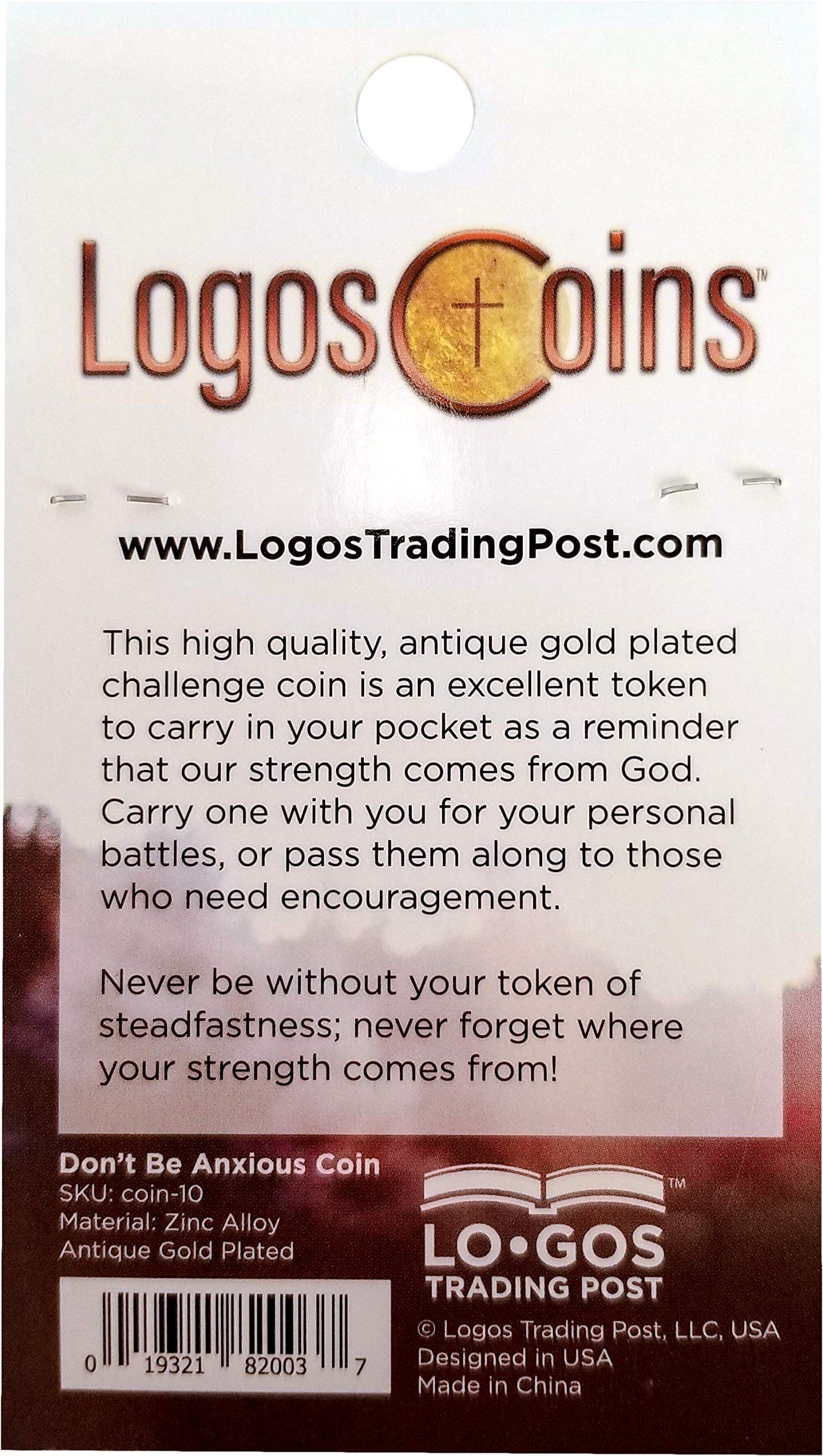 10 Pack Don't Be Anxious Coin Set - Antique Gold Plated Worry Stones for Anxiety Relief, Inspirational Challenge Coins with 1 Peter 5:7 Verse - Perfect for Stress Management, Office Desk Decor & Thoughtful Christian Gifts