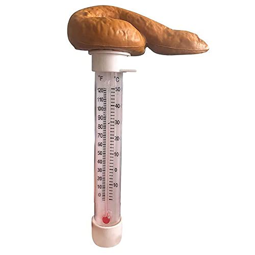 Funny Floating Poop Prank Pool Thermometer - Accurate Water Temperature Gauge for Swimming Pools, Spas & Hot Tubs - Perfect for Summer Parties, Backyard Fun and Practical Jokes