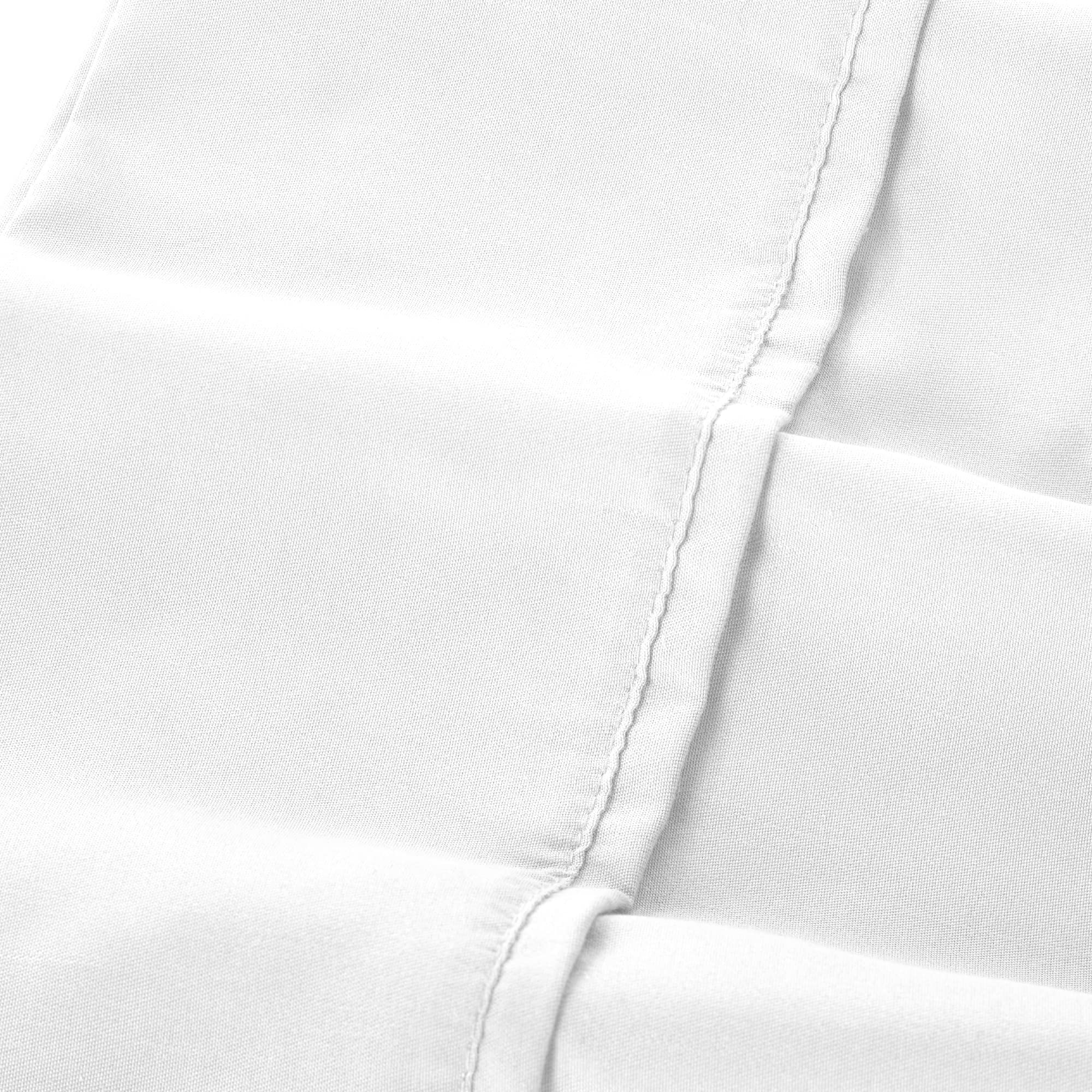 Modern Threads Soft Microfiber Solid Sheets - Luxurious Microfiber Bed Sheets Set (White, King Size) - Includes Flat Sheet, Deep Pocket Fitted Sheet & Pillowcases - Perfect for Home, Hotel, and Dorm Room Comfort