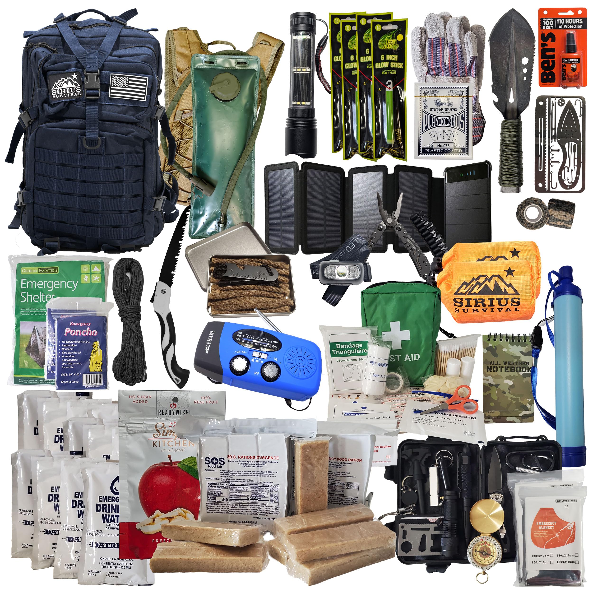 Premium Bug Out Backpack Survival Kit - Emergency Go Bag for Outdoor Adventures